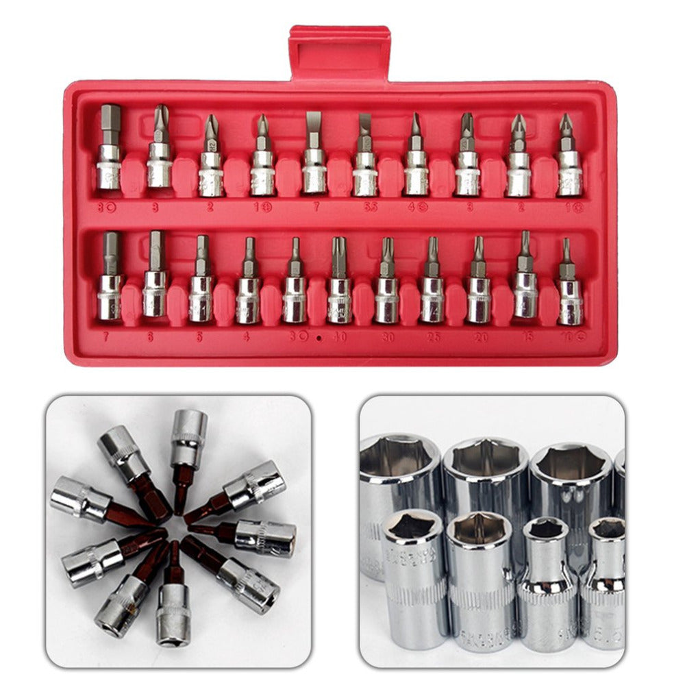 46Pcs Carbon Steel Combination Tool Set Wrench Socket Spanner Screwdriver Household Motorcycle Car Repair Tools