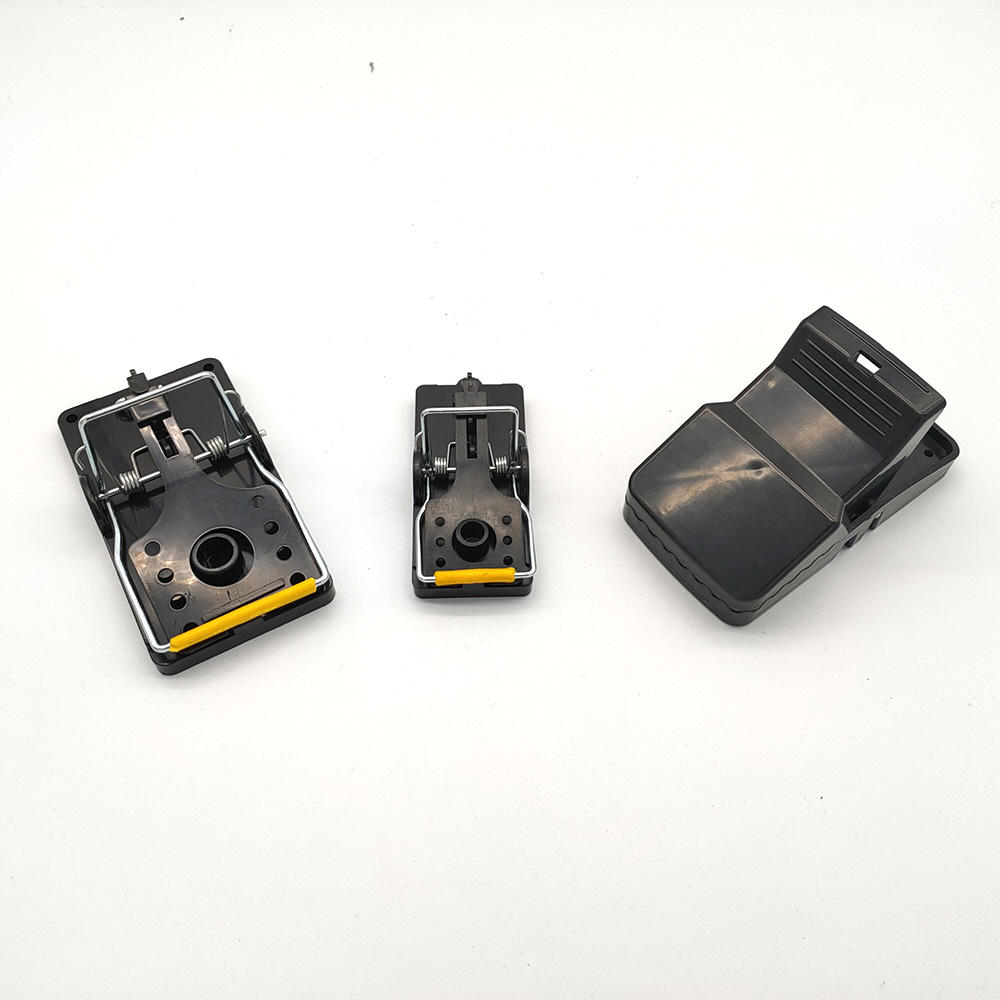 Reusable Black Mouse Mice Snap Spring Trap Killer Rodent Metal Plastic Folding Rat Traps for Big Rat Cat