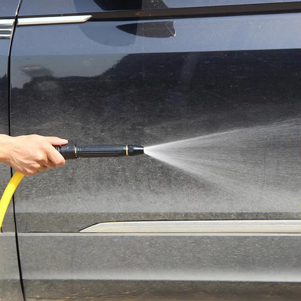 Hose Nozzle Adjustable Metal Water Hose Sprayer 360 Rotary Switch Watering Pipe Car Wash Nozzle for Garden Watering Car Washing