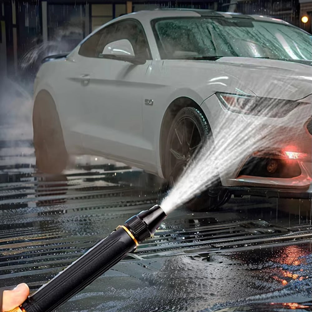 Hose Nozzle Adjustable Metal Water Hose Sprayer 360 Rotary Switch Watering Pipe Car Wash Nozzle for Garden Watering Car Washing