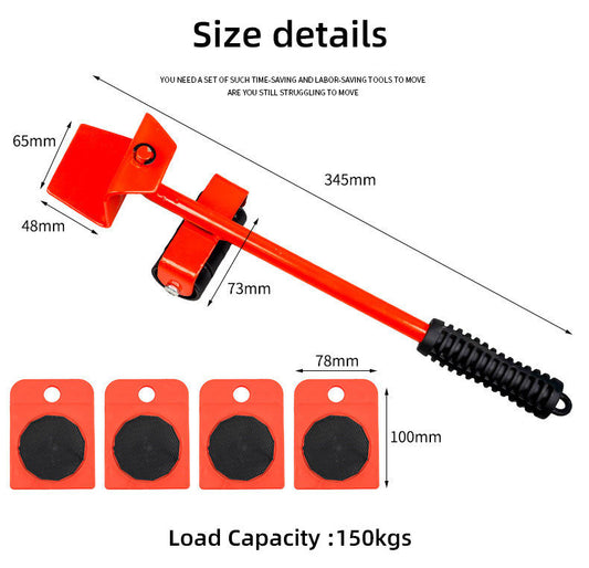 5pcs Furniture Weight Mover Five Pieces Mover Heavy Object Moving Tool Mover