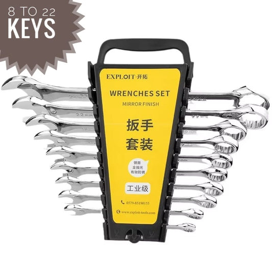 12 PScChabi set Ring Chabi set Dual-Purpose Auto Repair Wrench Set Plum Blossom Open Small Fast Double-Head Metric System Box Packing