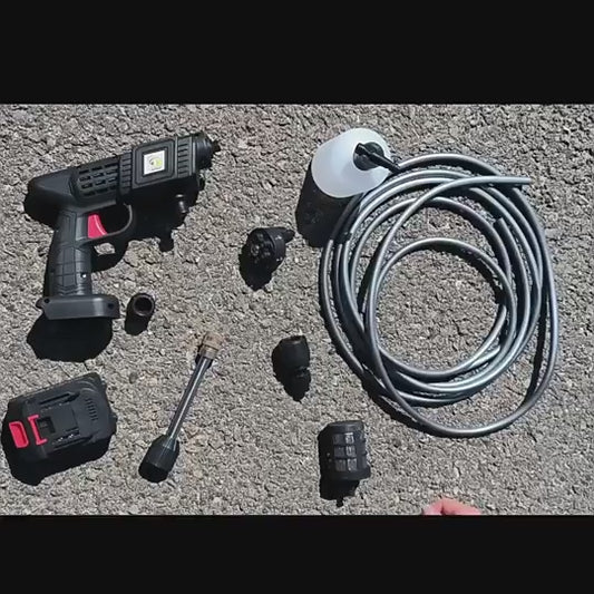 50Bar Cordless High-Pressure Car Wash with 20000mAh Battery & Foaming Function